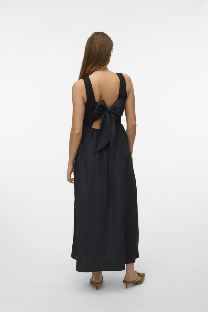 VMVALLY SL LONG BOW DRESS JRS NOOS 10338847 Black